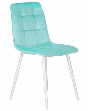Стул обеденный DOBRIN CHILLY, Мятный Holland 50, основание белое в Камышлове - kamyshlov.ok-mebel.com | фото 2