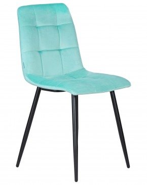 Стул обеденный DOBRIN CHILLY, Мятный Holland 50, основание черное в Камышлове - kamyshlov.ok-mebel.com | фото 2