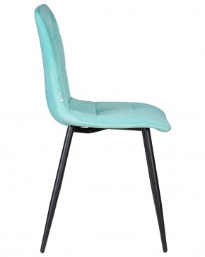 Стул обеденный DOBRIN CHILLY, Мятный Holland 50, основание черное в Камышлове - kamyshlov.ok-mebel.com | фото 3