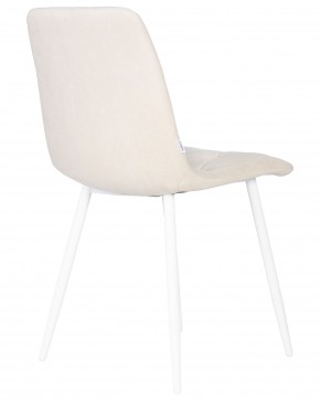 Стул обеденный DOBRIN CHILLY ROMBO, Бежевый Simple 44, основание белое в Камышлове - kamyshlov.ok-mebel.com | фото 4