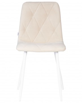 Стул обеденный DOBRIN CHILLY ROMBO, Бежевый Simple 44, основание белое в Камышлове - kamyshlov.ok-mebel.com | фото 6