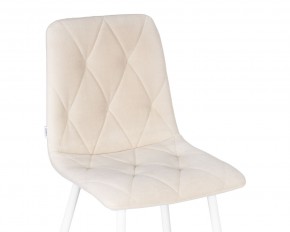 Стул обеденный DOBRIN CHILLY ROMBO, Бежевый Simple 44, основание белое в Камышлове - kamyshlov.ok-mebel.com | фото 8