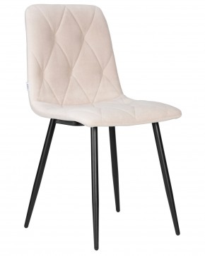 Стул обеденный DOBRIN CHILLY ROMBO, Бежевый Simple 44, основание черный в Камышлове - kamyshlov.ok-mebel.com | фото