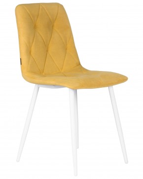 Стул обеденный DOBRIN CHILLY ROMBO, Горчичный Simple 15, основание белый в Камышлове - kamyshlov.ok-mebel.com | фото 2
