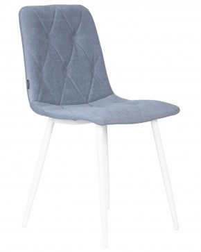 Стул обеденный DOBRIN CHILLY ROMBO, Серо-голубой Simple 26, основание белый в Камышлове - kamyshlov.ok-mebel.com | фото 2