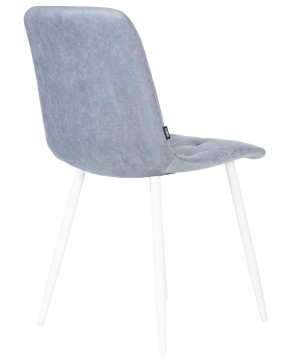 Стул обеденный DOBRIN CHILLY ROMBO, Серо-голубой Simple 26, основание белый в Камышлове - kamyshlov.ok-mebel.com | фото 4