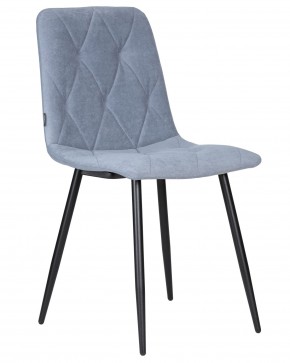 Стул обеденный DOBRIN CHILLY ROMBO, Серо-голубой Simple 26, основание черное в Камышлове - kamyshlov.ok-mebel.com | фото