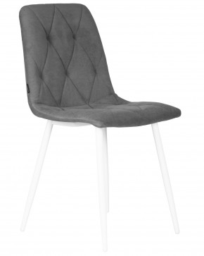 Стул обеденный DOBRIN CHILLY ROMBO, Серый Simple 33, основание белый в Камышлове - kamyshlov.ok-mebel.com | фото 2