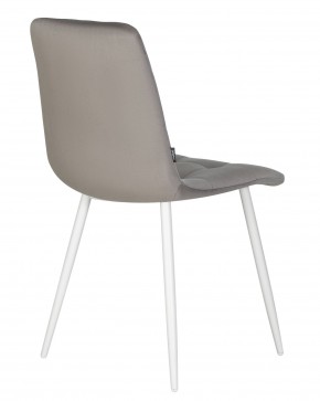 Стул обеденный DOBRIN CHILLY, Темно-серый Holland 18, основание белое в Камышлове - kamyshlov.ok-mebel.com | фото 4