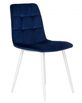 Стул обеденный DOBRIN CHILLY, Темно-синий Holland 60, основание белое в Камышлове - kamyshlov.ok-mebel.com | фото 2