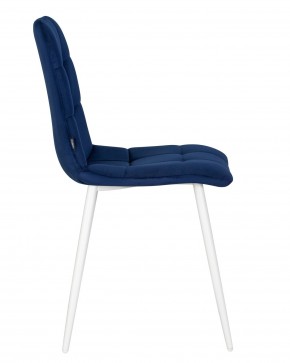 Стул обеденный DOBRIN CHILLY, Темно-синий Holland 60, основание белое в Камышлове - kamyshlov.ok-mebel.com | фото 3