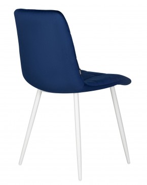 Стул обеденный DOBRIN CHILLY, Темно-синий Holland 60, основание белое в Камышлове - kamyshlov.ok-mebel.com | фото 4