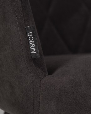 Стул обеденный DOBRIN ROBY, ЭМАЛЬ ЧЕРНЫЙ МУАР велюр Catania Espresso в Камышлове - kamyshlov.ok-mebel.com | фото 9