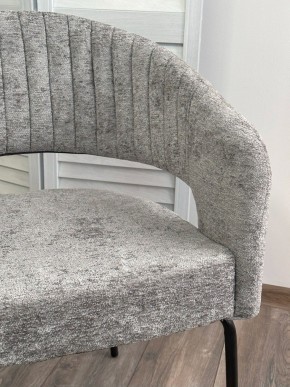 Стул SNUG 3018-17 серый, шенилл / черный каркас, ®DISAUR в Камышлове - kamyshlov.ok-mebel.com | фото 4