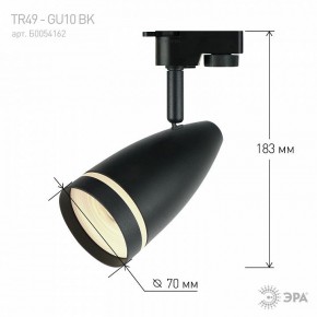 Светильник на штанге Эра  TR49 - GU10 BK в Камышлове - kamyshlov.ok-mebel.com | фото 4