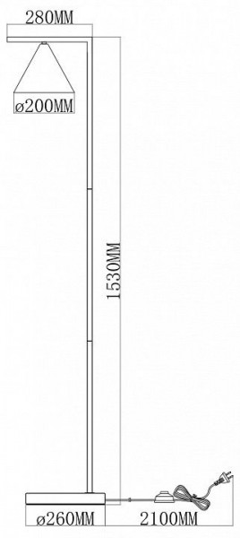 Торшер Moderli Omaha V11592-1F в Камышлове - kamyshlov.ok-mebel.com | фото 6