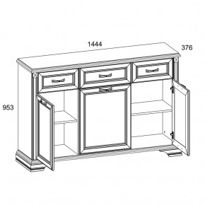 Тумба 3D3S, MONAKO, цвет Сосна винтаж/дуб анкона в Камышлове - kamyshlov.ok-mebel.com | фото 2