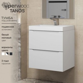 Тумба под раковину Uperwood Tanos 70 см, подвесная, белая матовая в Камышлове - kamyshlov.ok-mebel.com | фото 5