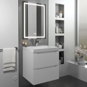 Тумба с раковиной Uperwood Tanos 50 см, подвесная, белая матовая в Камышлове - kamyshlov.ok-mebel.com | фото