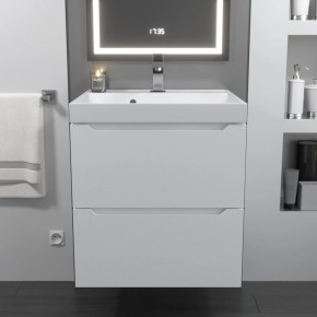 Тумба с раковиной Uperwood Tanos 50 см, подвесная, белая матовая в Камышлове - kamyshlov.ok-mebel.com | фото 10