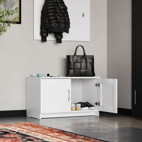 Тумба СИРИУС двухдверная низкая, цвет белый в Камышлове - kamyshlov.ok-mebel.com | фото 4