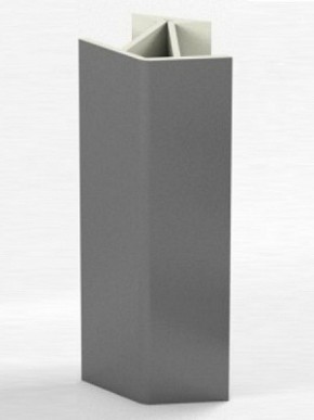 Угловое соединение для цоколя 135 гр. h100 мм (Алюминий, Белый, Черный, Сонома) в Камышлове - kamyshlov.ok-mebel.com | фото
