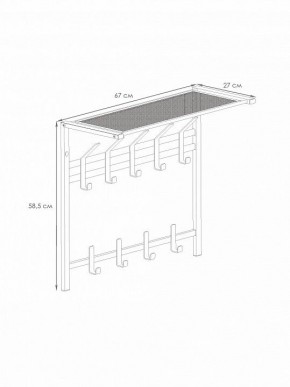 Вешалка-полка Торонто 22 в Камышлове - kamyshlov.ok-mebel.com | фото 3