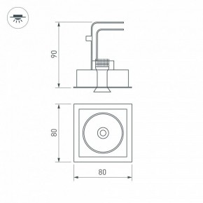 Встраиваемый светильник Arlight CL-SIMPLE-S80x80-9W Warm3000 (BK, 45 deg) 028149 в Камышлове - kamyshlov.ok-mebel.com | фото 9