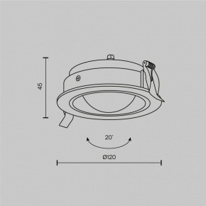 Встраиваемый светильник Maytoni Lens DL105-12W3K-B в Камышлове - kamyshlov.ok-mebel.com | фото 9
