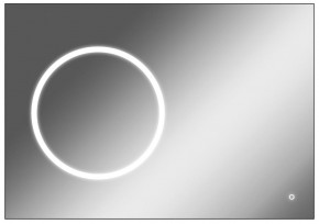 Зеркало Eclipse 100 black с подсветкой Sansa (SE1032Z) в Камышлове - kamyshlov.ok-mebel.com | фото