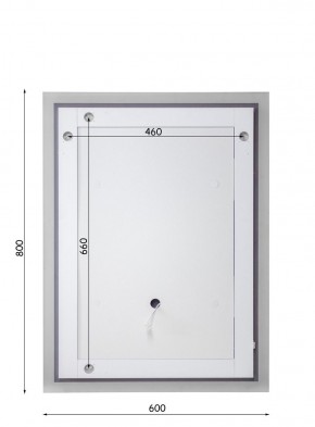 Зеркало Лондон 800х600 с подсветкой Домино (GL7019Z) в Камышлове - kamyshlov.ok-mebel.com | фото 5