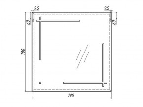 Зеркало Ray 70 black с подсветкой Sansa (SR1038Z) в Камышлове - kamyshlov.ok-mebel.com | фото 6